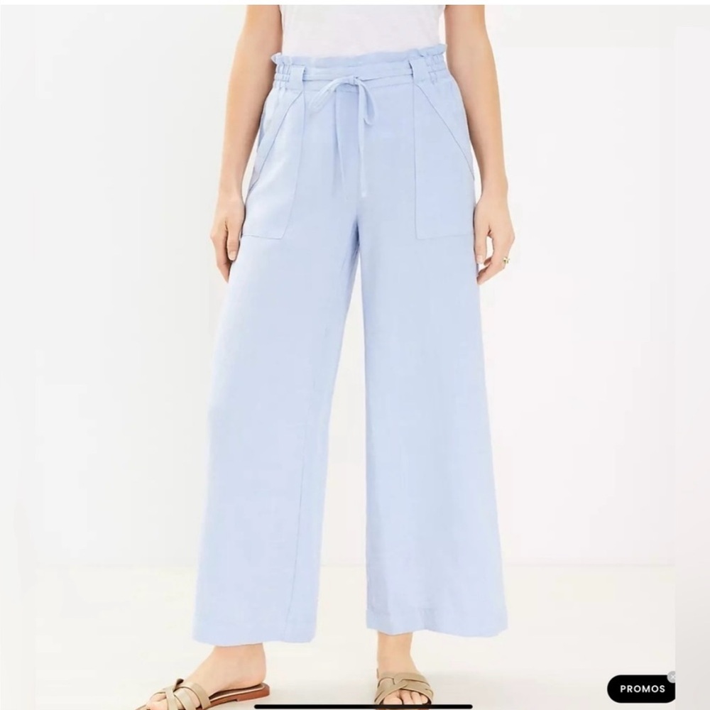 Loft, wide leg pants